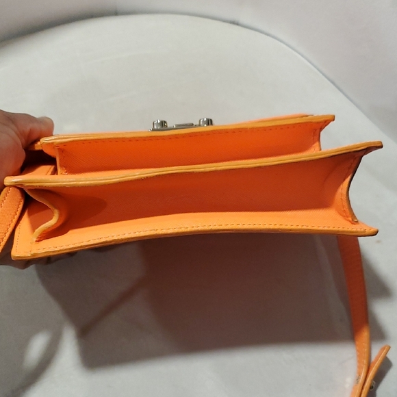 Loeffer Randall Rider Vibrant Orange Crossbody Bag with Gold Hardware - Picture 13 of 15